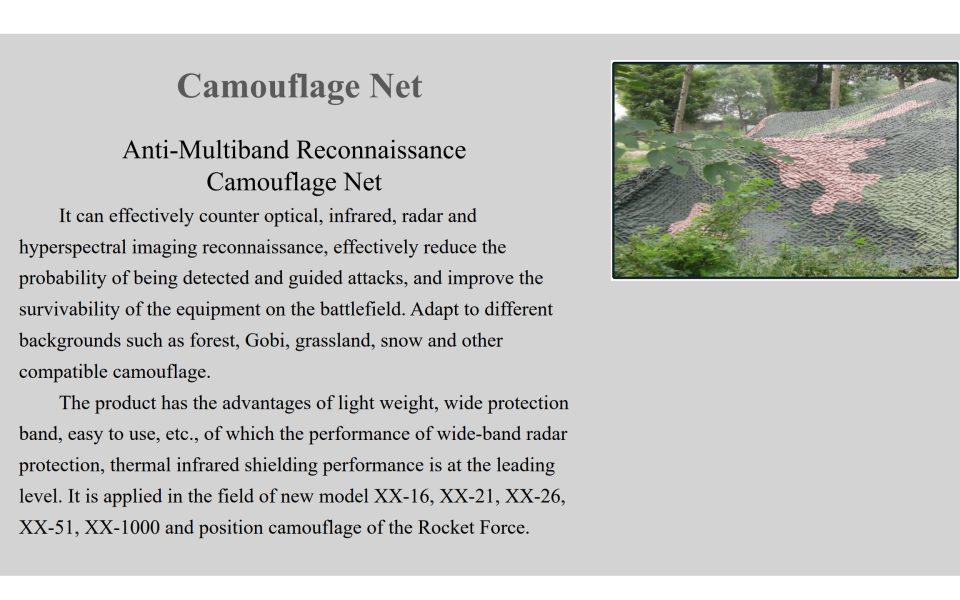 Camouflage Systems