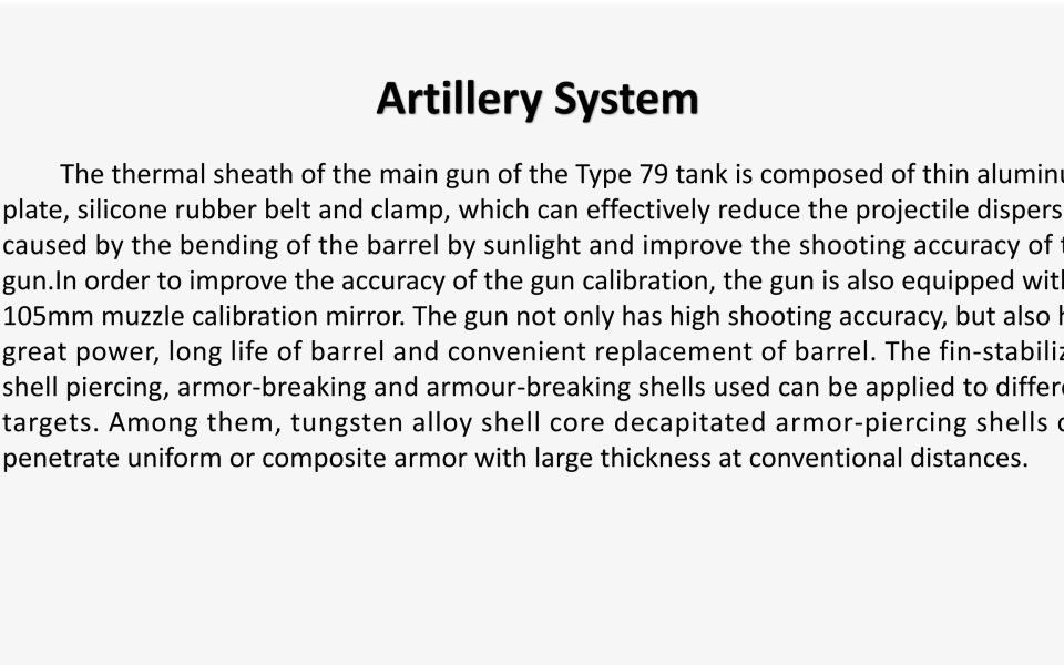 Tank Artillery Systems
